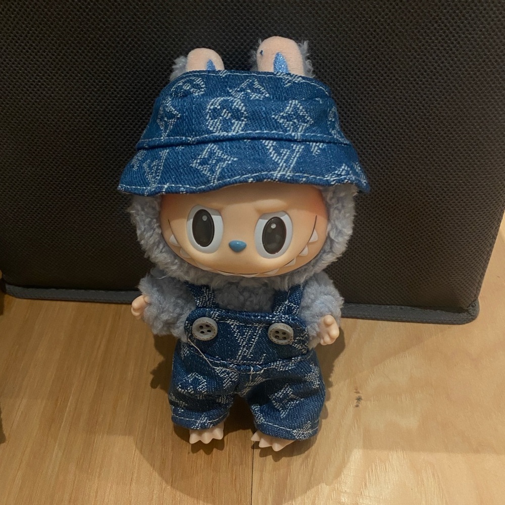 Denim labubu outfit set